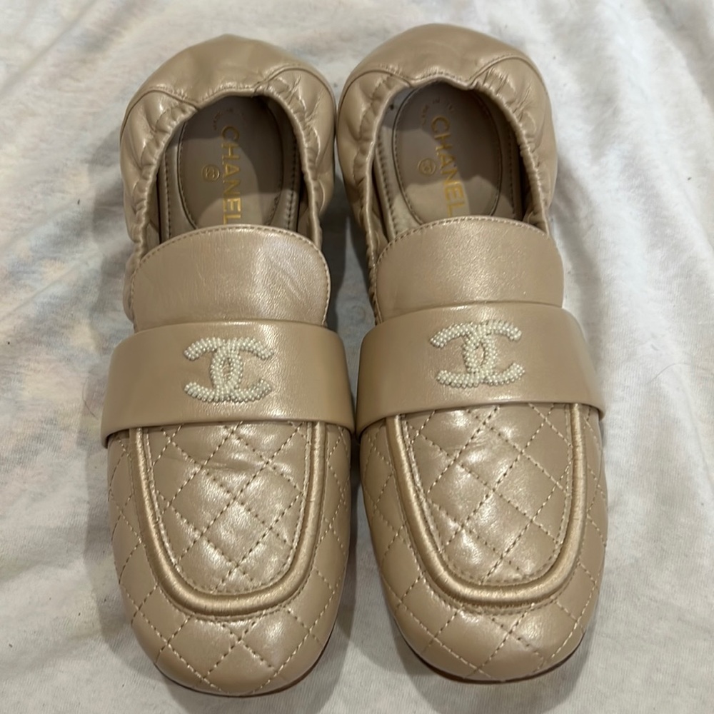 Chanel laminated lambskin